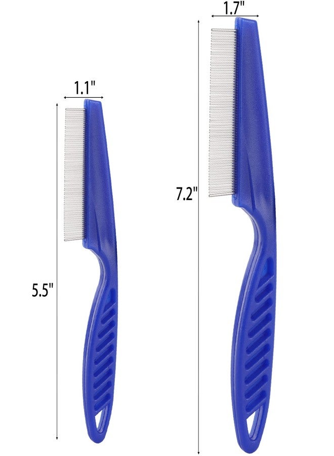 LoveBB 4 Pcs Flea Combs, Pet Lice Tick Comb with Stainless Steel Round Teeth for Detangling Dematting Dogs Cats Tear Stain, Dandruff Remover - Image 2